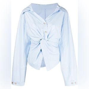 NANUSHKA Idris Crinkled Poplin Shirt – Size S / US4